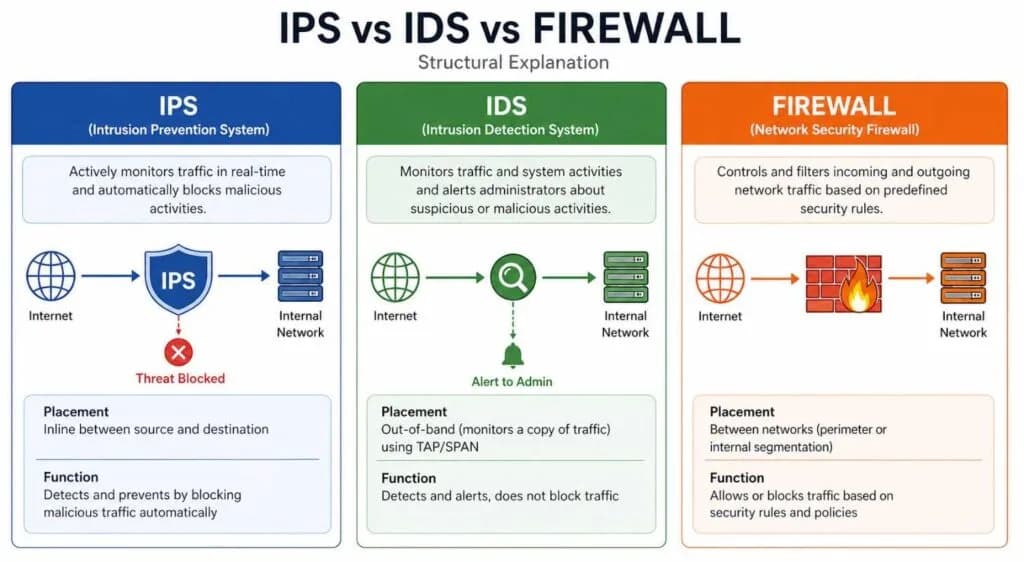 IPS vs IDS vs Firewall – What’s the Difference in Cybersecurity?