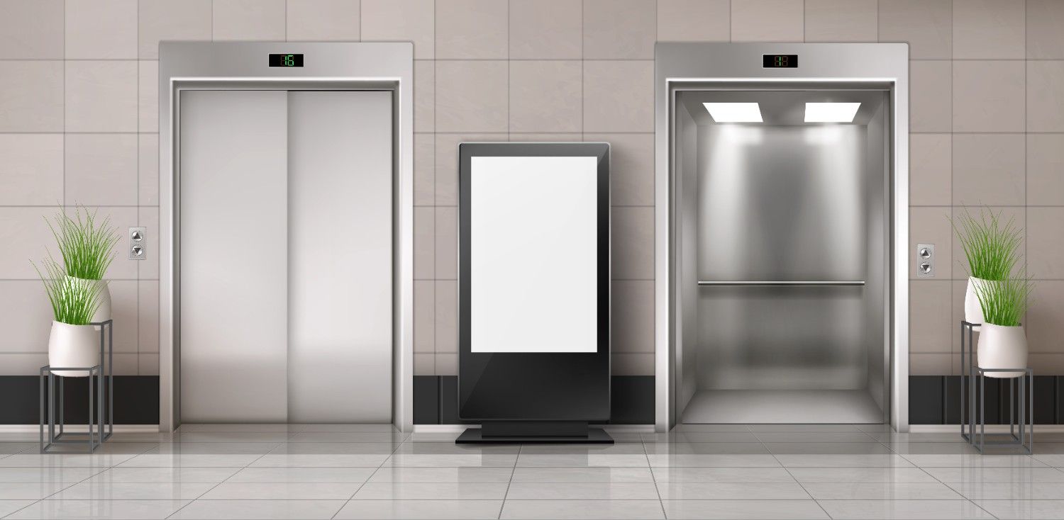 illustration of Elevator Digital Signage System