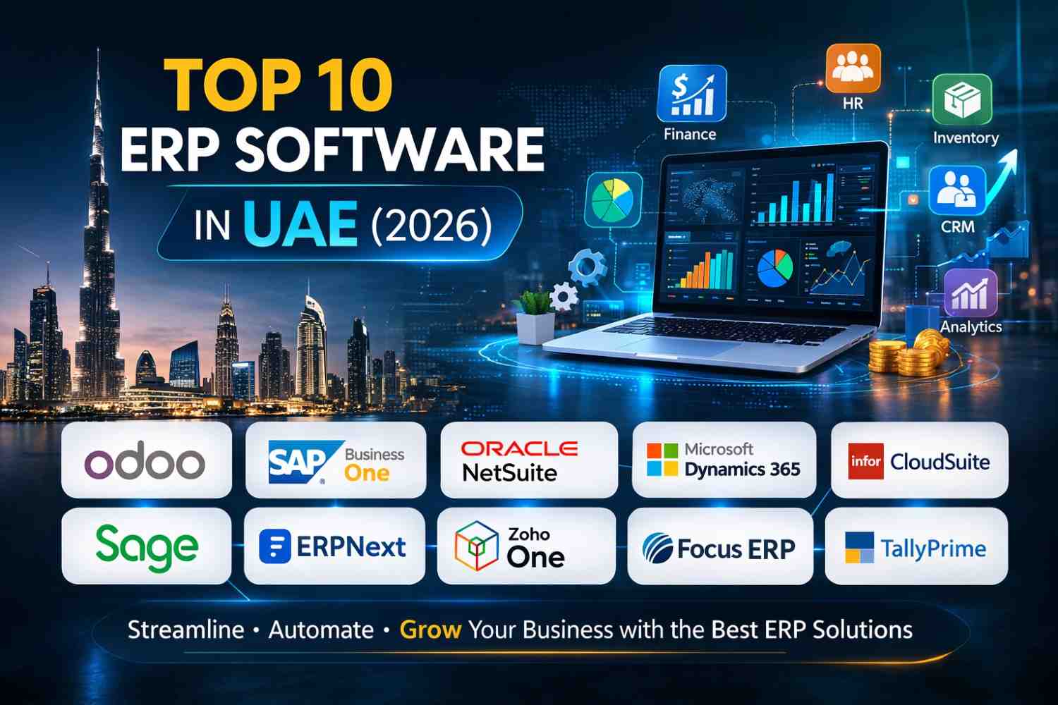 Top 10 ERP Software in UAE (2026) – Features & Comparison