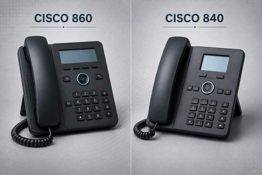 Cisco 860 and Cisco 840 VoIP phones